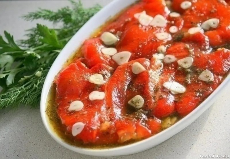 Маринованные запечённые перцы