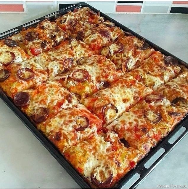 Домашняя пицца без дрожжей