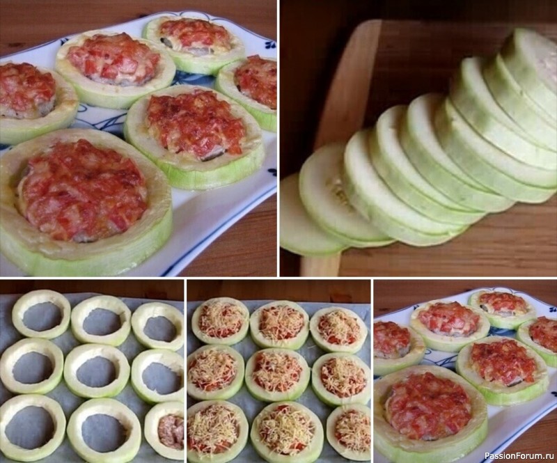 Кабачки с овощами и мясом