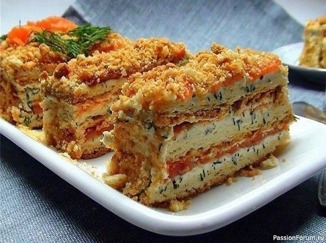 Закуска "Наполеон" к праздничному столу