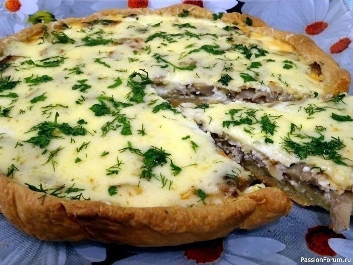 Пирог "Грибной жульен"