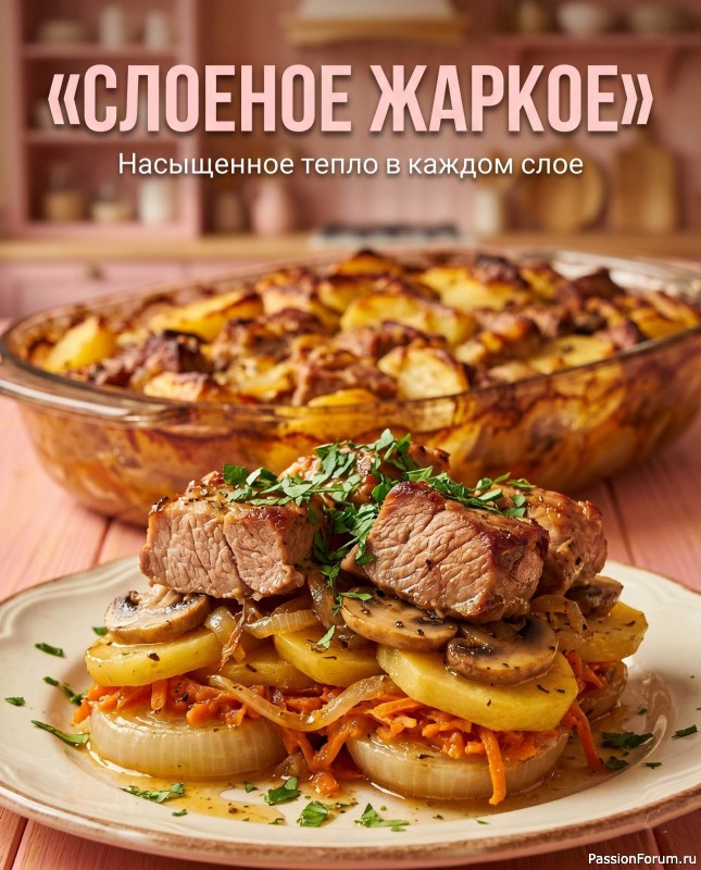 Готовим "Слоеное жаркое" Готовим "Слоеное жаркое"