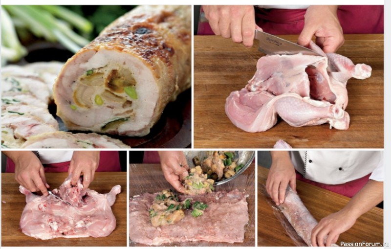 Фаршированный куриный рулет