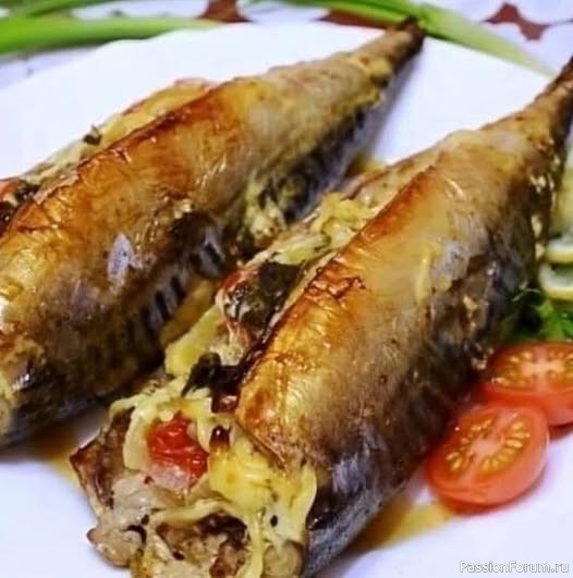 Фаршированная скумбрия в духовке