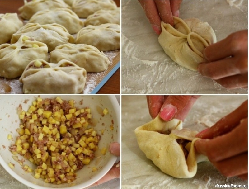 Манты с мясом и картофелем