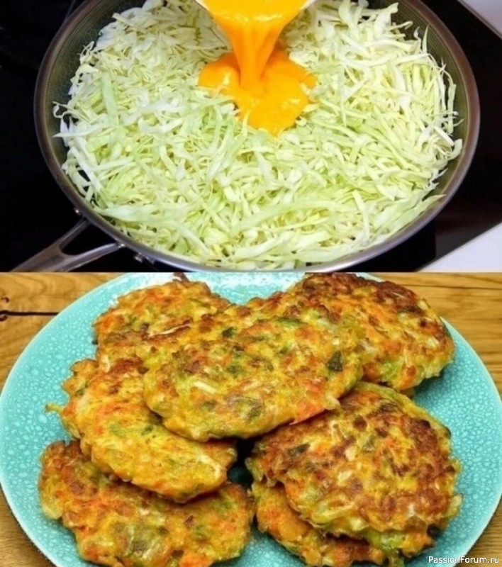 Оладьи из капусты и яиц