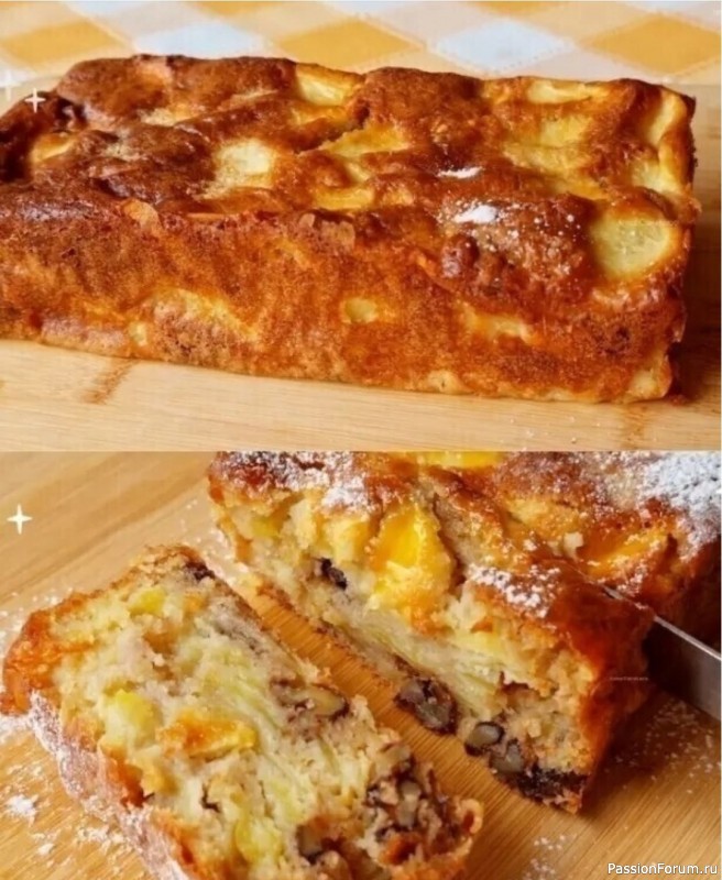 Яблочный пирог с грецкими орехами