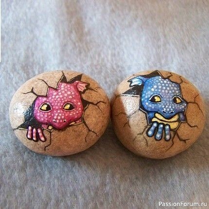 Роспись на камнях - интересные идеи