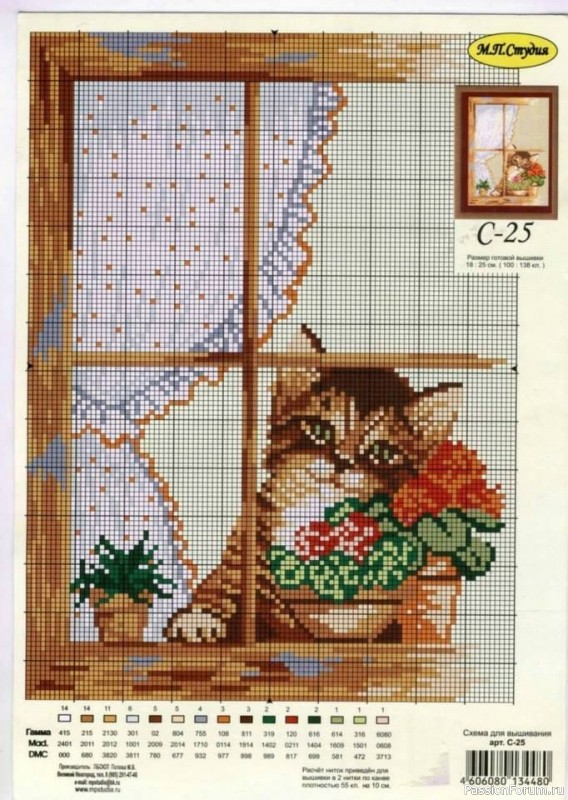 Котики. Схемы для вышивки крестом