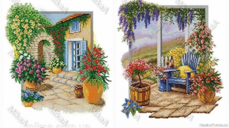 Пейзажи. Схемы вышивки крестиком