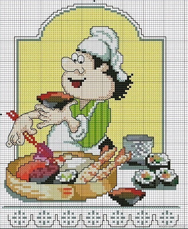 Вышивки для кухни. Схемы