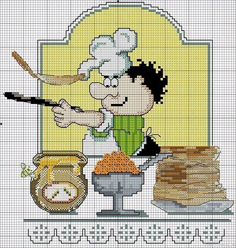 Вышивки для кухни. Схемы