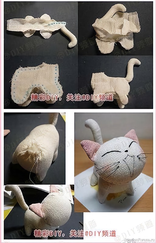 Кот из ткани, японский. Выкройки