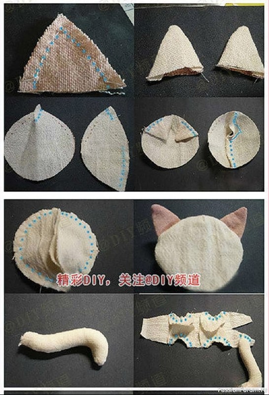 Кот из ткани, японский. Выкройки