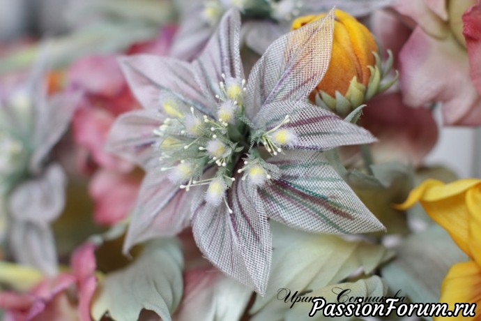 Букет школы Somebana " Мелодия Рахманинова" . Ручная работа, шелковая флористика.