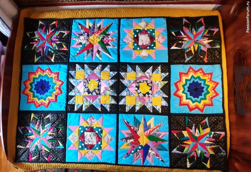 мои работы:одеяло "День и ночь"(№9)