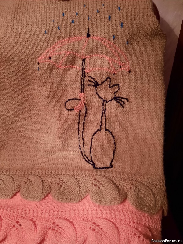 Мои работы: джемпер с котом