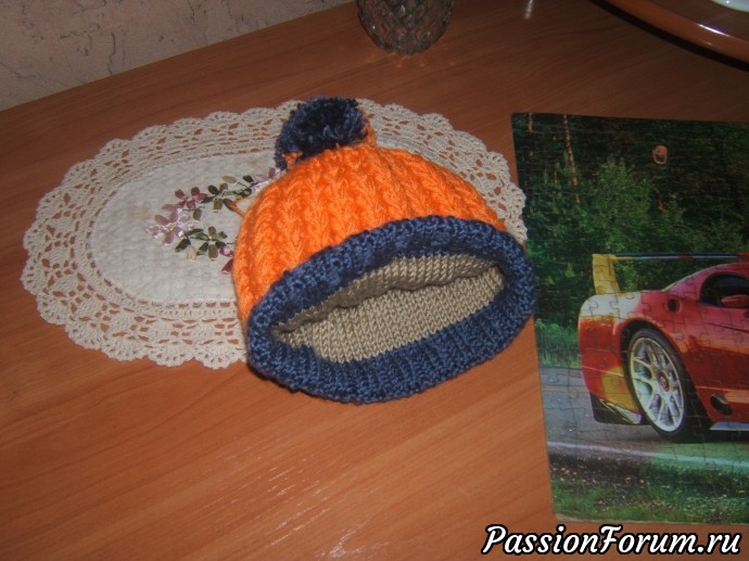 Теплая шапочка