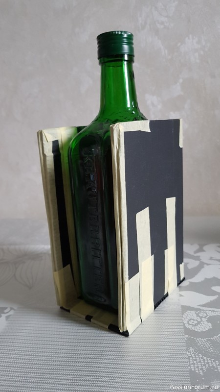Украшение бутылочки. &quot;Книжка-шкаф&quot; .