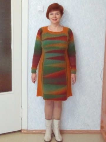 Мое первое сваленное вязаное платье