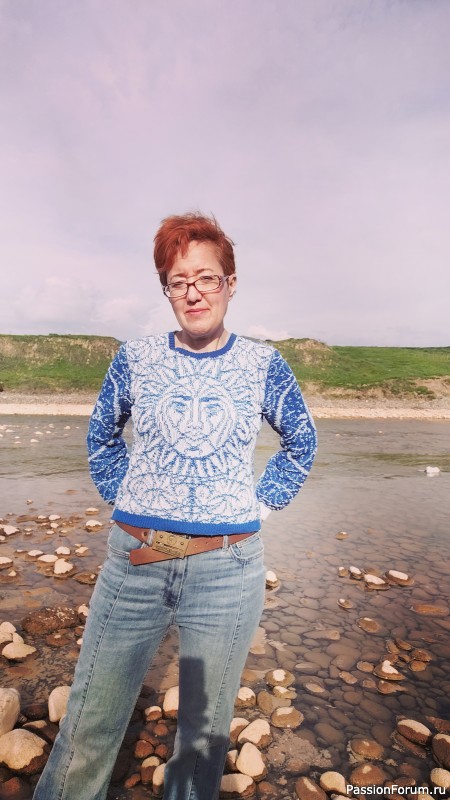 Weeping sun and moon "Плачущие солнце и луна" тунисский крючок