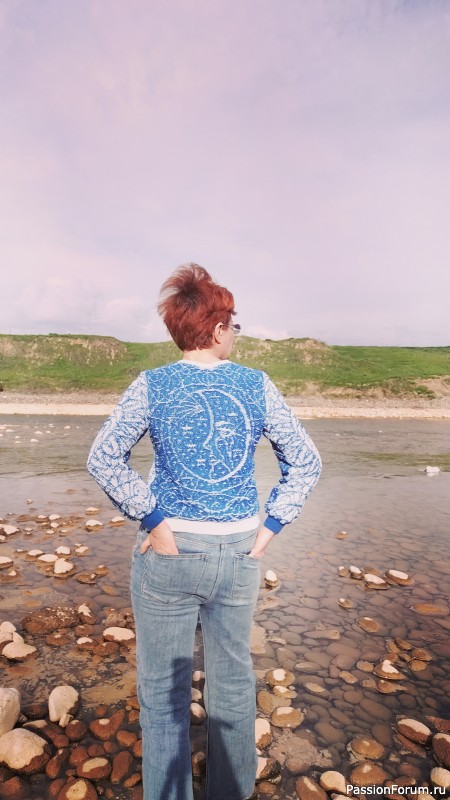 Weeping sun and moon "Плачущие солнце и луна" тунисский крючок