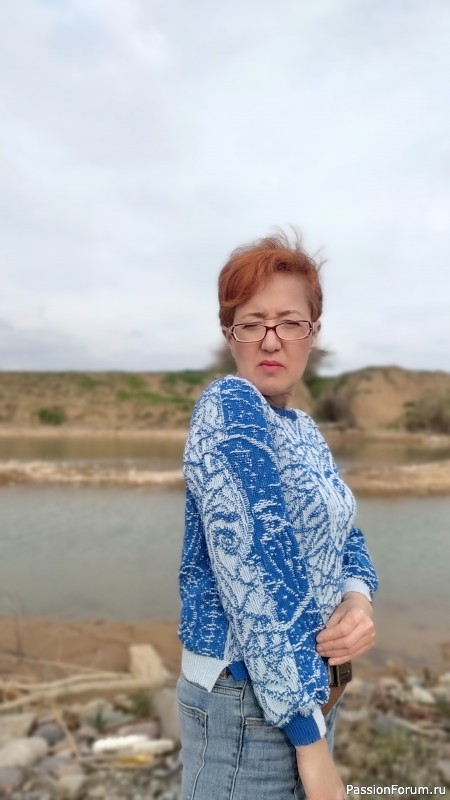 Weeping sun and moon "Плачущие солнце и луна" тунисский крючок