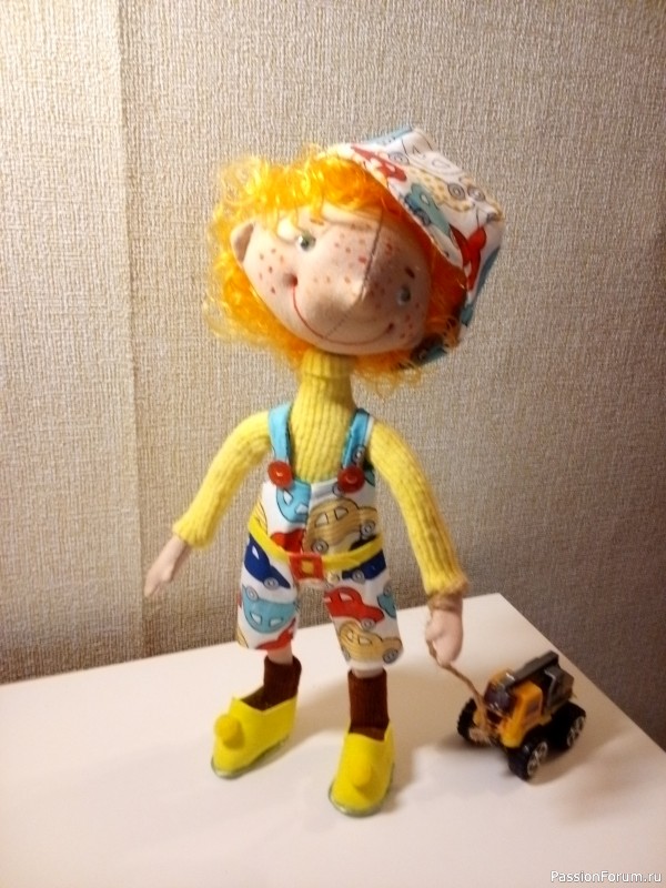 Стёпка - текстильная кукла.