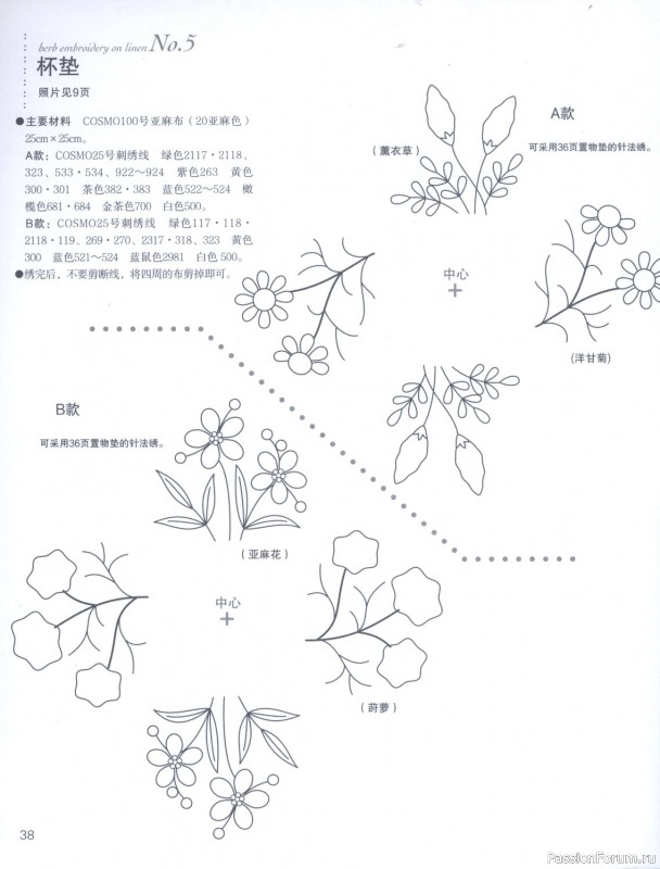 Вышивальные проекты = Herb Embroidery on Linen Vol 2 - 2013