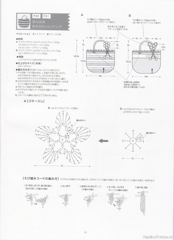 Вязаные проекты = Летние сумочки крючком - Petanko Kawaii 26 Style kr