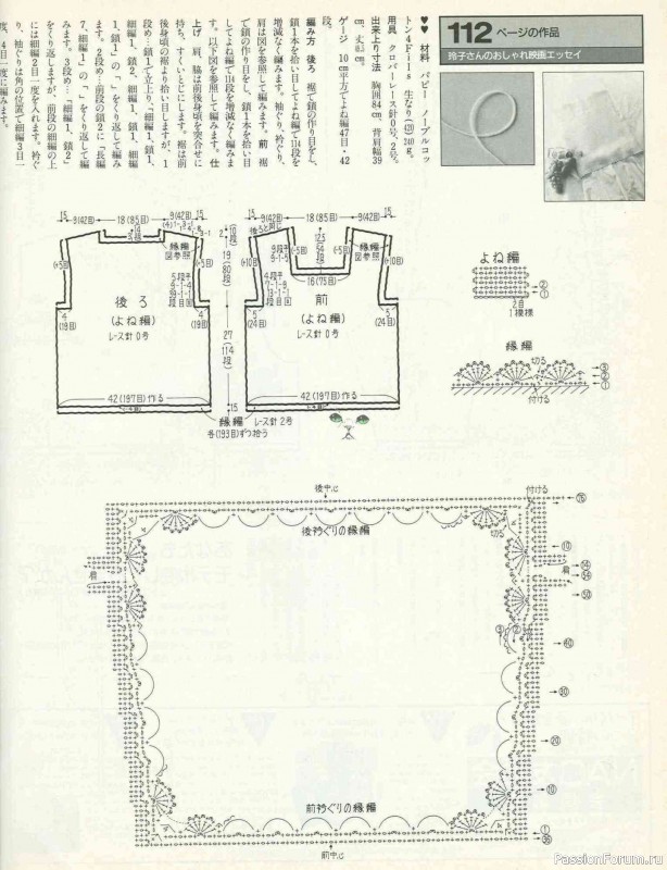 Раритетное издание = Keito Dama 1988-045 ( модели с ирландским кружевом )