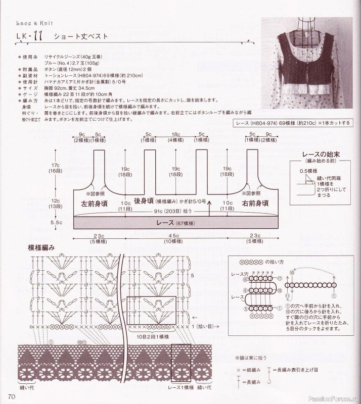 Вязаные проекты с текстильным кружевом = Hamanaka 2010 Lace&Knit kr