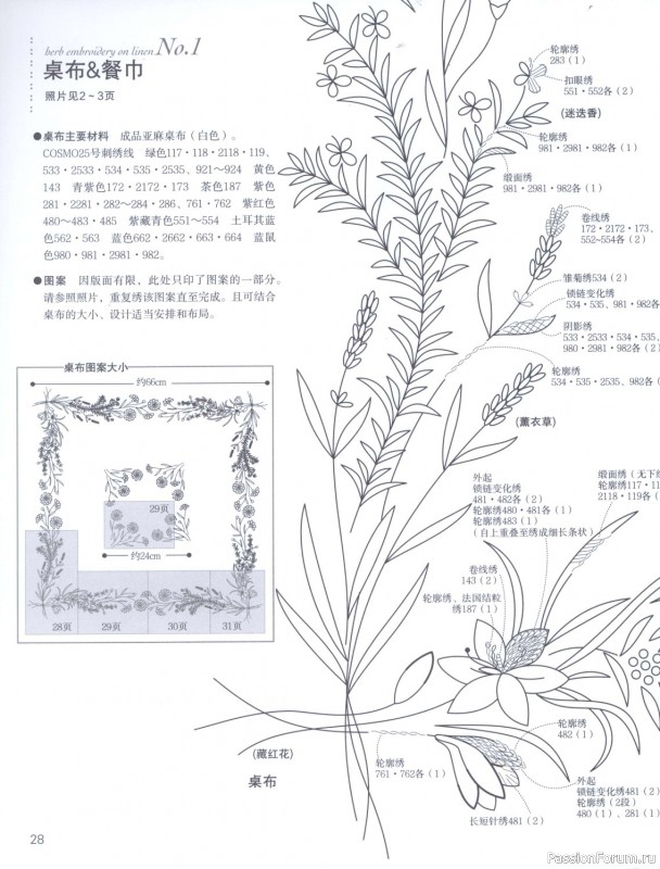 Вышивальные проекты = Herb Embroidery on Linen Vol 2 - 2013