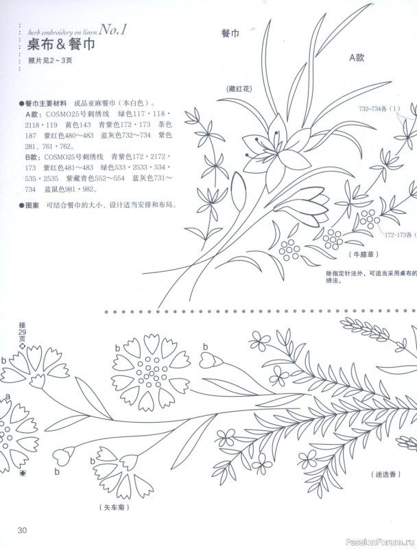 Вышивальные проекты = Herb Embroidery on Linen Vol 2 - 2013