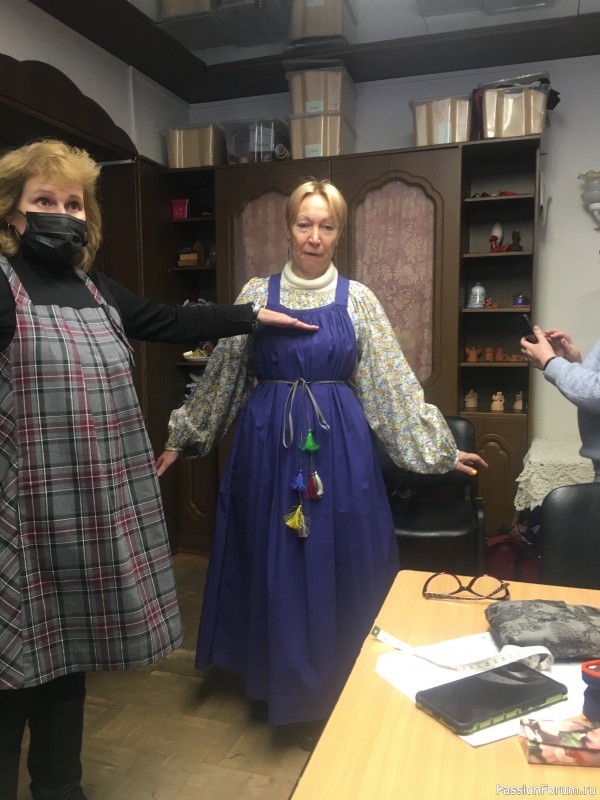 Русский народный костюм. Прямой сарафан.