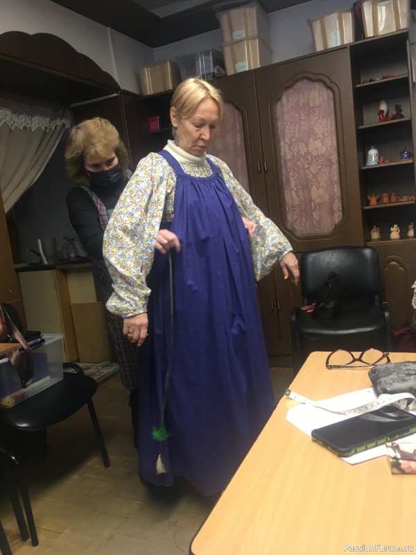Русский народный костюм. Прямой сарафан.