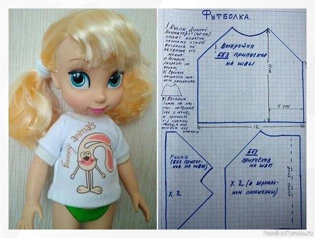 Выкройки кукольной одежды ( из интернета)