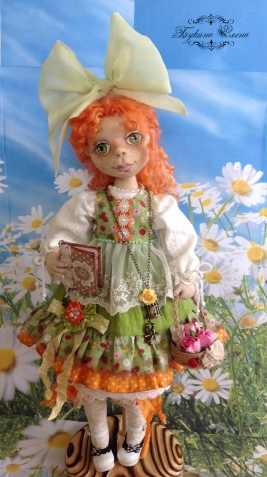 Текстильная куколка Солнышко - Алёнушка.