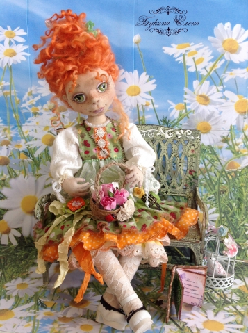 Текстильная куколка Солнышко - Алёнушка.