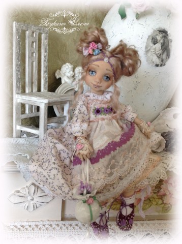 Лэйла, коллекционная текстильная кукла.