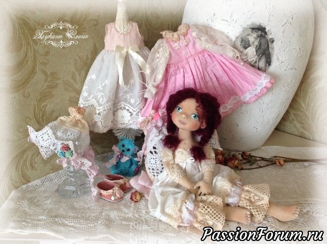 Миланочка, коллекционная текстильная куколка.