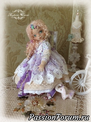 Златочка коллекционнаяя текстильная кукла.