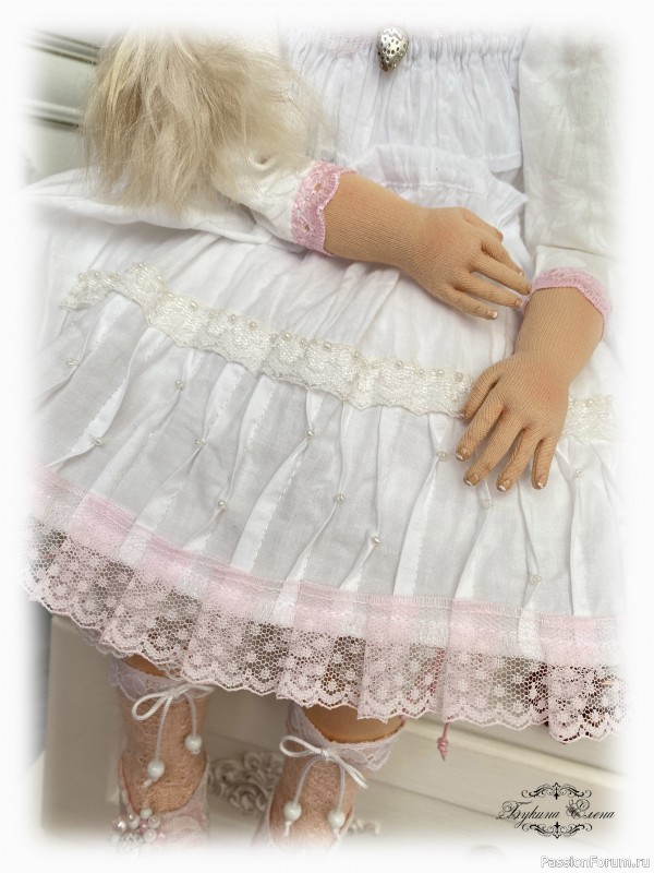 Алиночка коллекционная текстильная кукла.