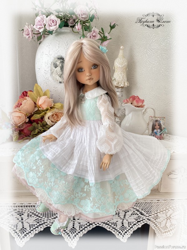 Евочка, коллекционная текстильная кукла