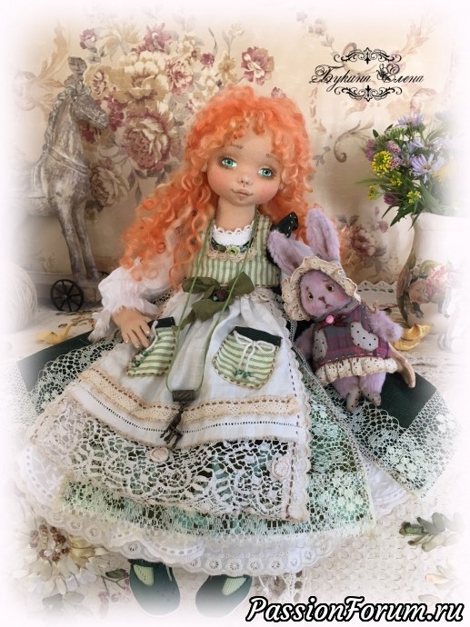 Любавушка, коллекционная текстильная кукла.