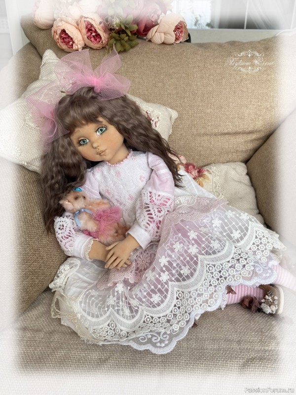 Миленочка. Коллекционная текстильная кукла.