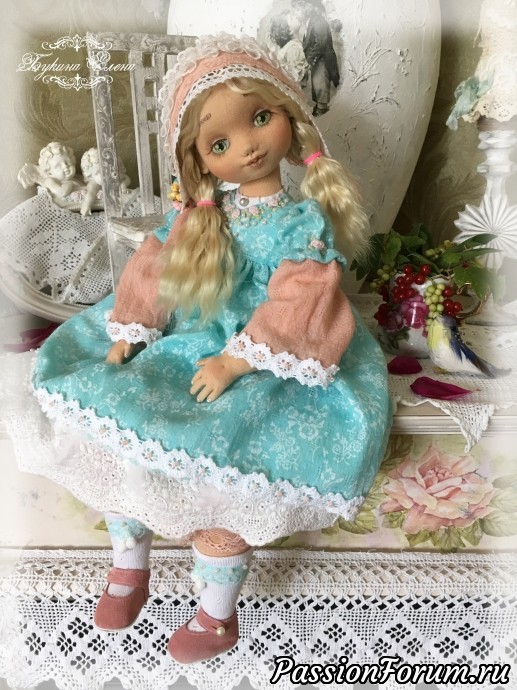 Снежана. Коллекционная текстильная кукла.