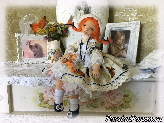 Лизонька коллекционная текстильная кукла.