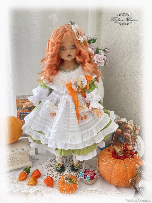 Есения коллекционная текстильная кукла.