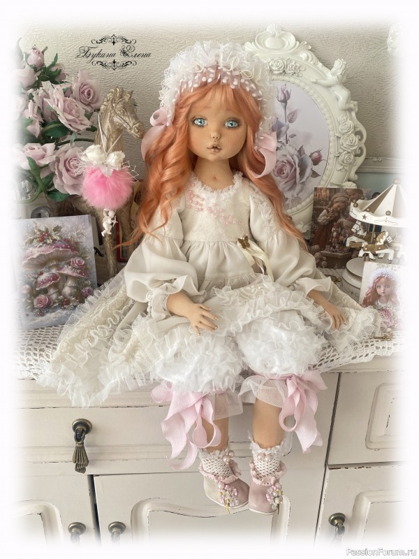 Коллекционная текстильная кукла Миленочка.